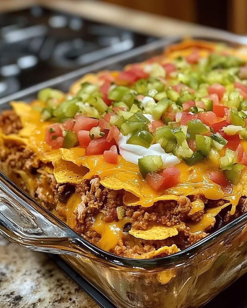 Walking Taco Casserole Recipe 454993767_524438816818029_5809758027015635448_n