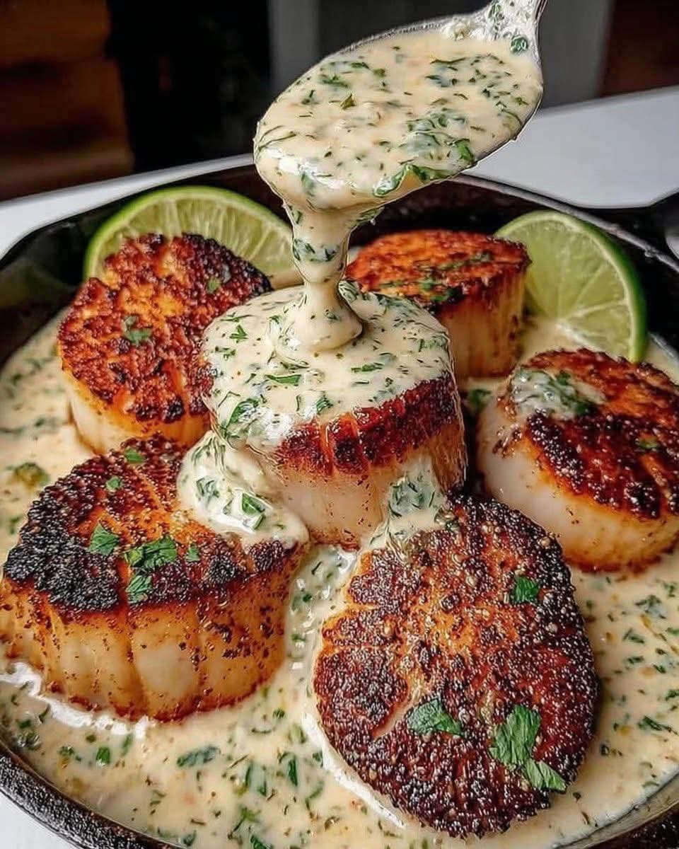 Sizzling Scallops with Zesty Lime Cilantro Sauce FB_IMG_1763058579370