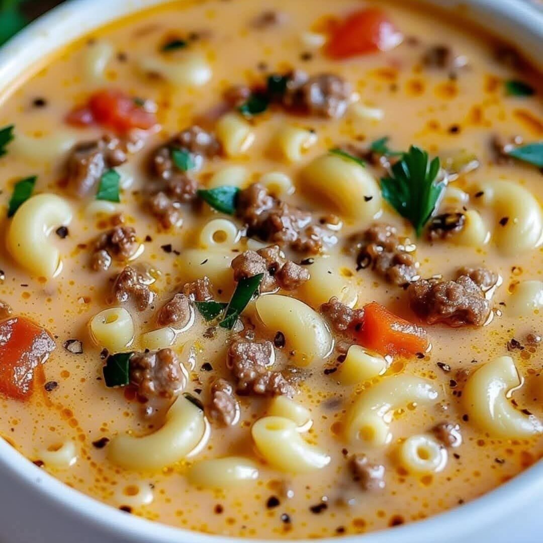 🍔🧀🍲 One-Pot Macaroni Cheeseburger Soup (No Velveeta) IMG_3331