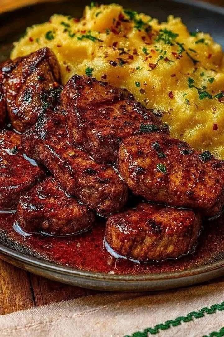 🥩🧀 Garlic Butter Steak Bites and Cheesy Smashed Potatoes IMG_3429